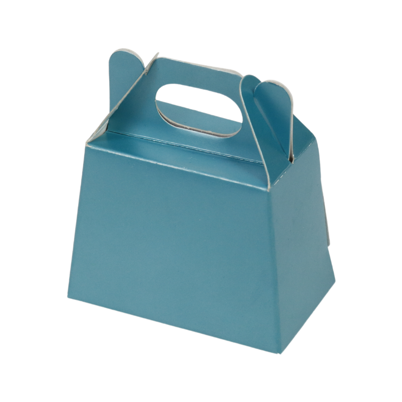 Caixinha de Presente com alça M - Azul Turquesa