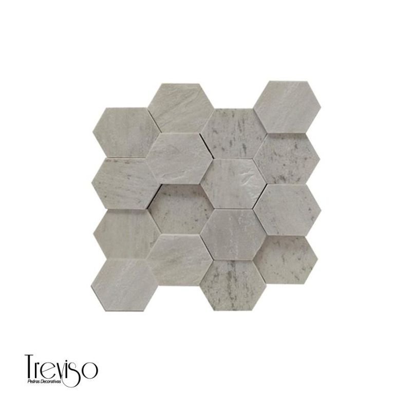 Mosaico Pedra Caxambú Branco Bee (Tela 28x30)