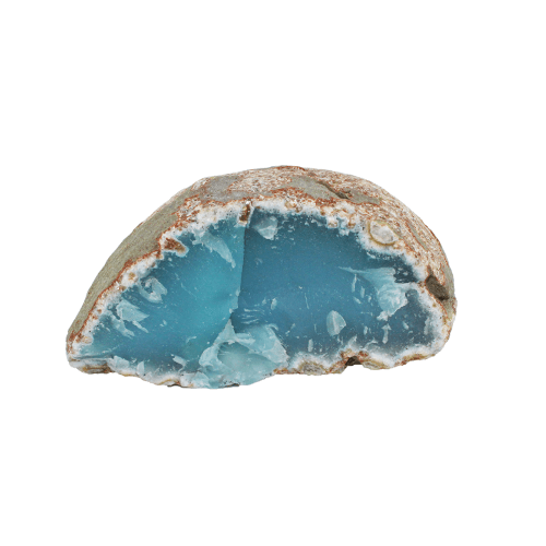 Fotografia da pedra Ágata azul céu bruta