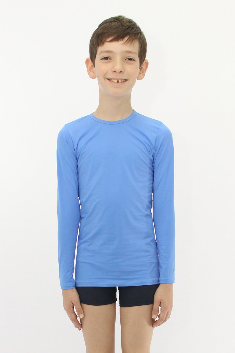 Camiseta infantil manga longa com proteção UV