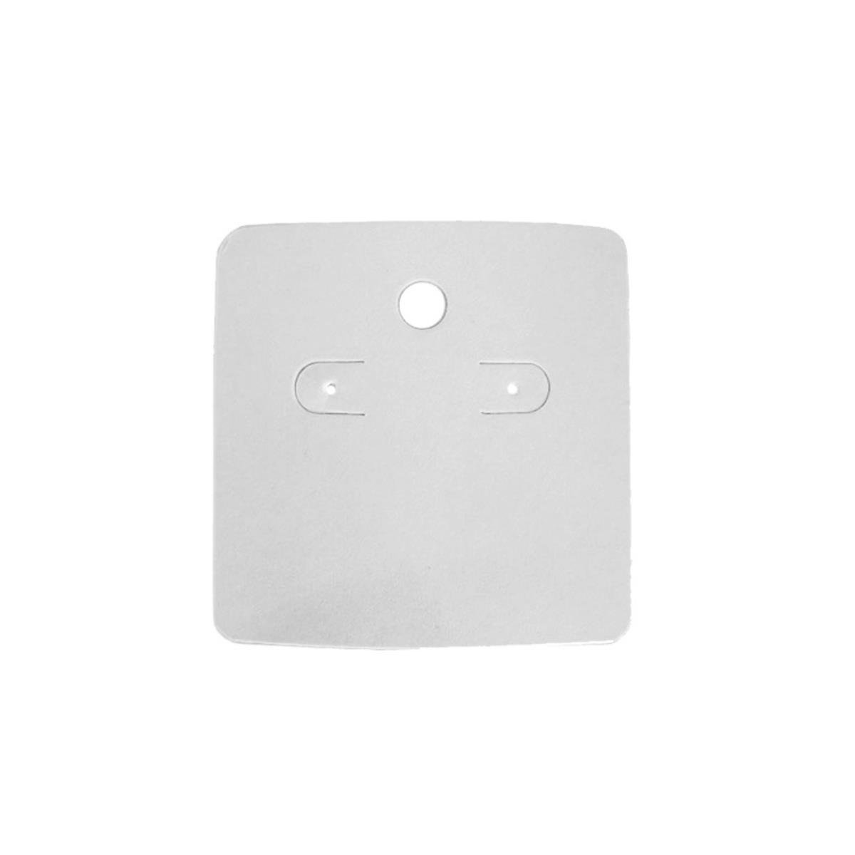 Cartela Para Brinco 5,5X5,5 cm Quadrada Pct 100 - Branco