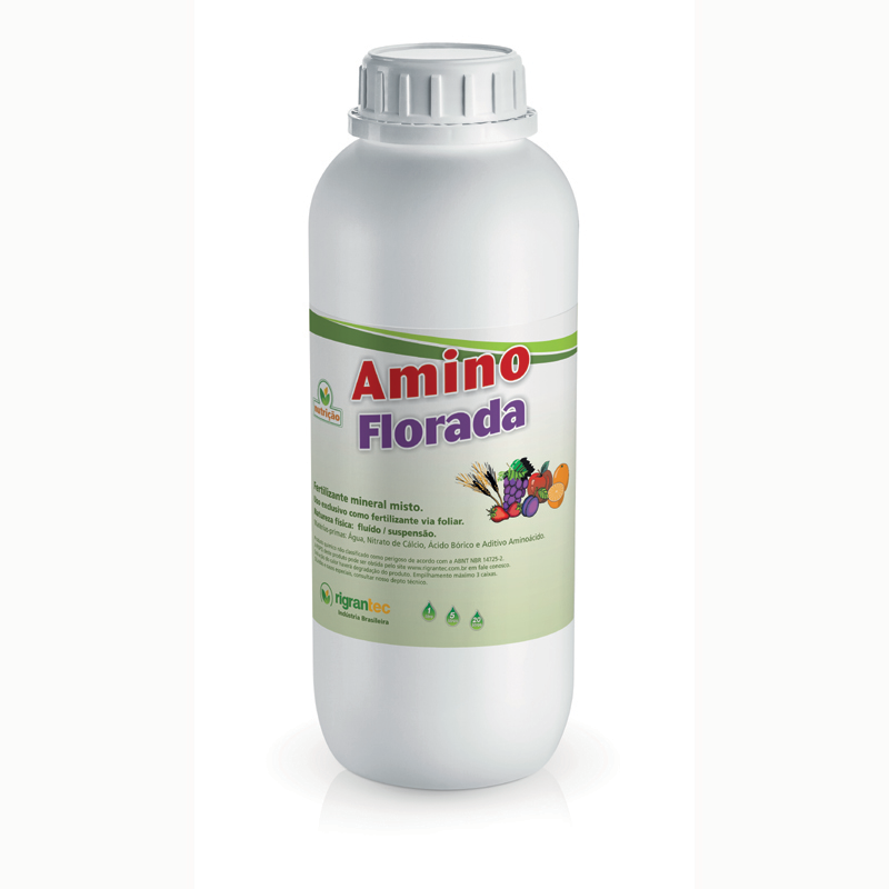 Amino Florada - Fertilizante à base de aminoácidos aditivado com Cálcio e Boro e carreador de nutrientes
