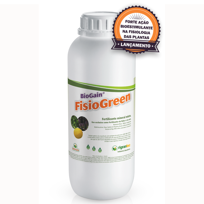 BioGain FisioGreen - Fertilizante à base de extrato de algas marinhas com forte ação bioestimulante na fisiologia das plantas