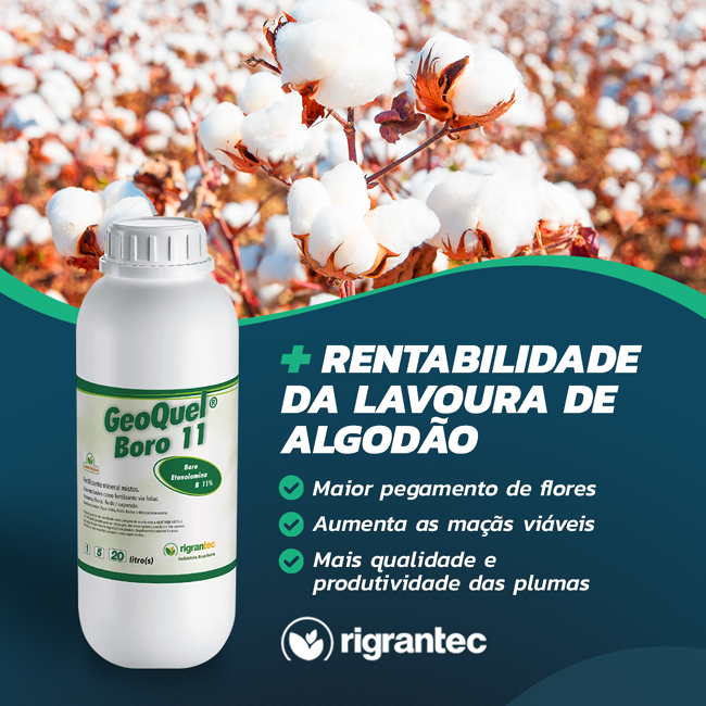 GeoQuel Boro 11 - Fertilizante com 11% de Boro complexado com etalonamina
