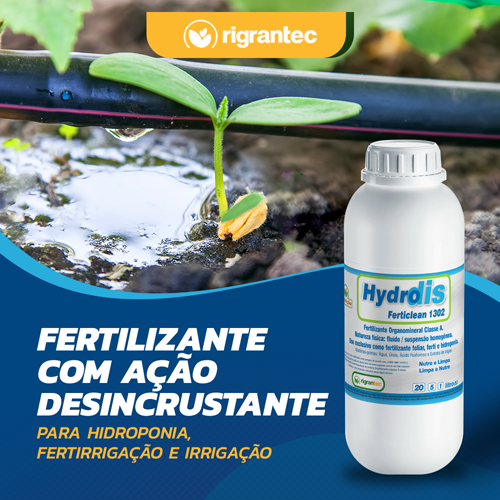 Hydrodis (Ferticlean 1302) - Fertilizante com ação desincrustante de sistemas tubulares