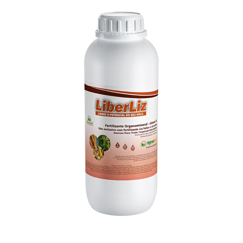 LiberLiz - Condicionador de solo e fertilizante à base de substâncias húmicas com alta concentração de humato de potássio