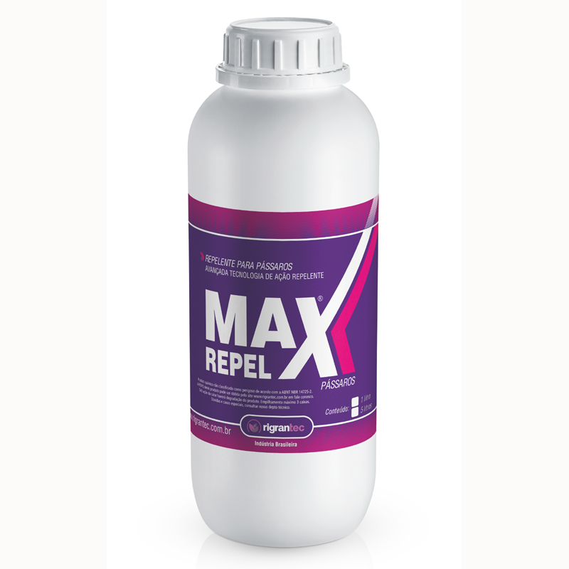 Max Repel Pássaros - Repelente ecológico de pássaros, biodegradável e atóxico para pomares e lavouras
