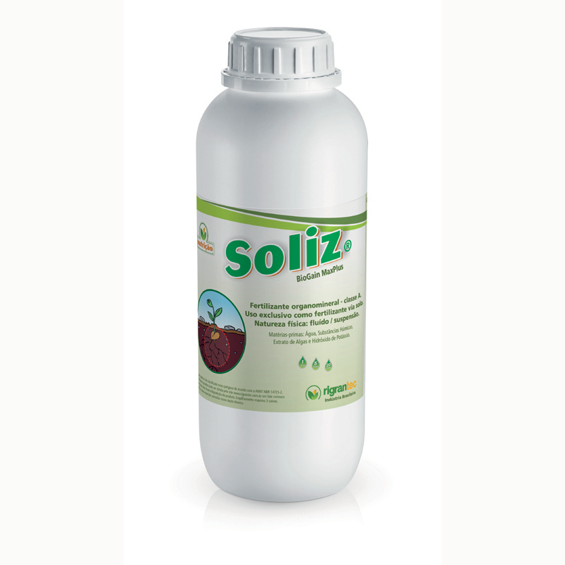 Soliz - Fertilizante à base de ácidos húmicos e fúlvicos enriquecido com algas