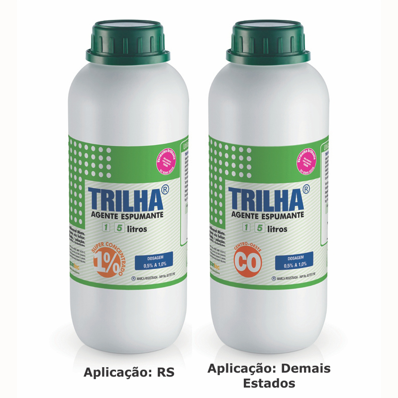 TRILHA 1% ou CO - Agente espumante biodegradável para marcador de linha de pulverização