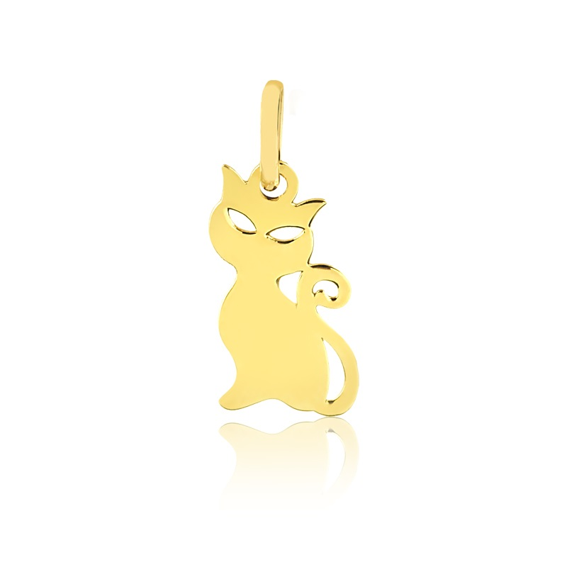 Pingente gato em ouro