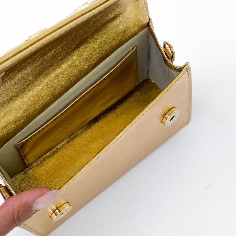 Bolsa clutch brilho Karine - Dourada