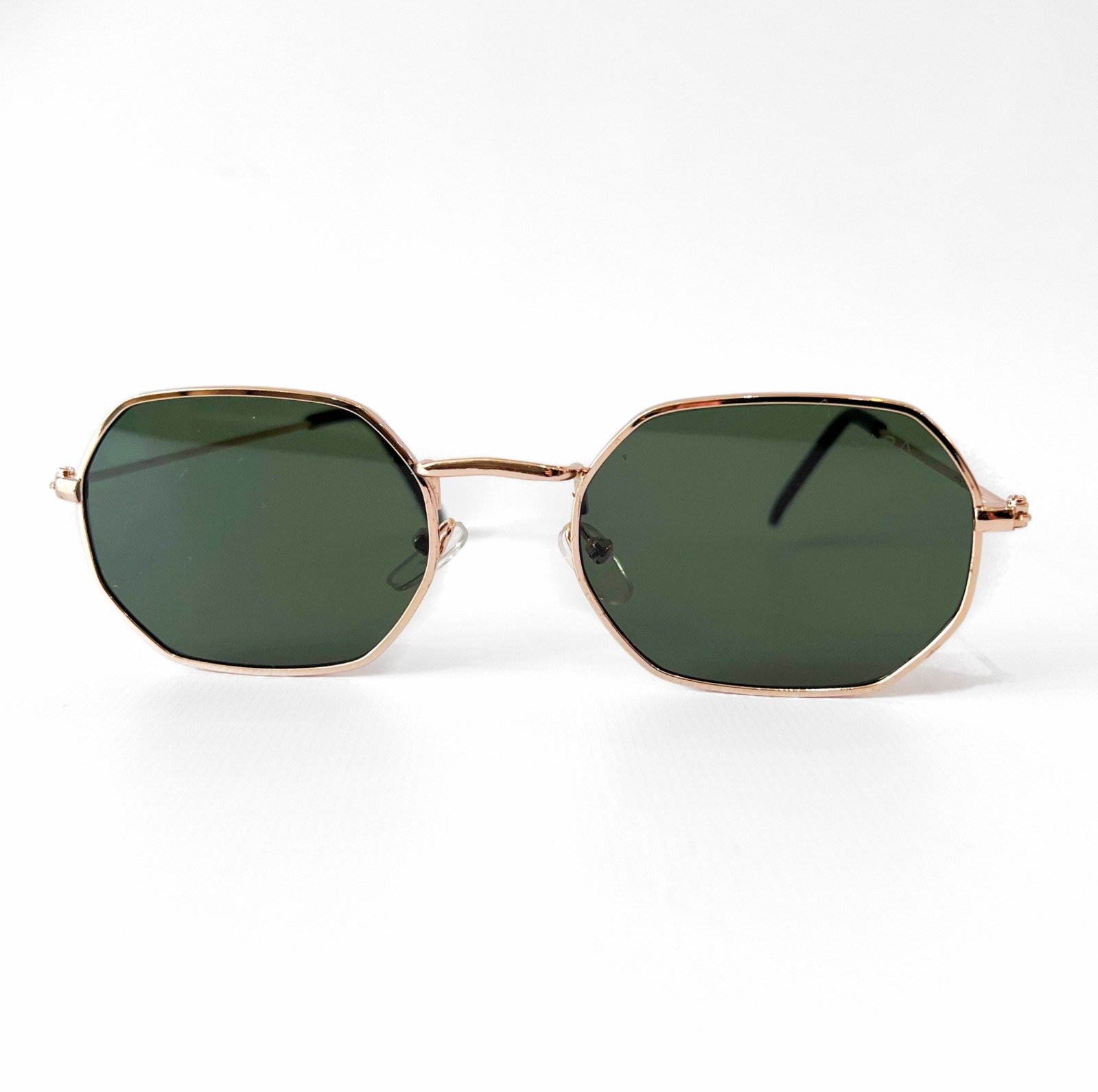 Óculos de sol arredondado Amélie - Dourado/verde