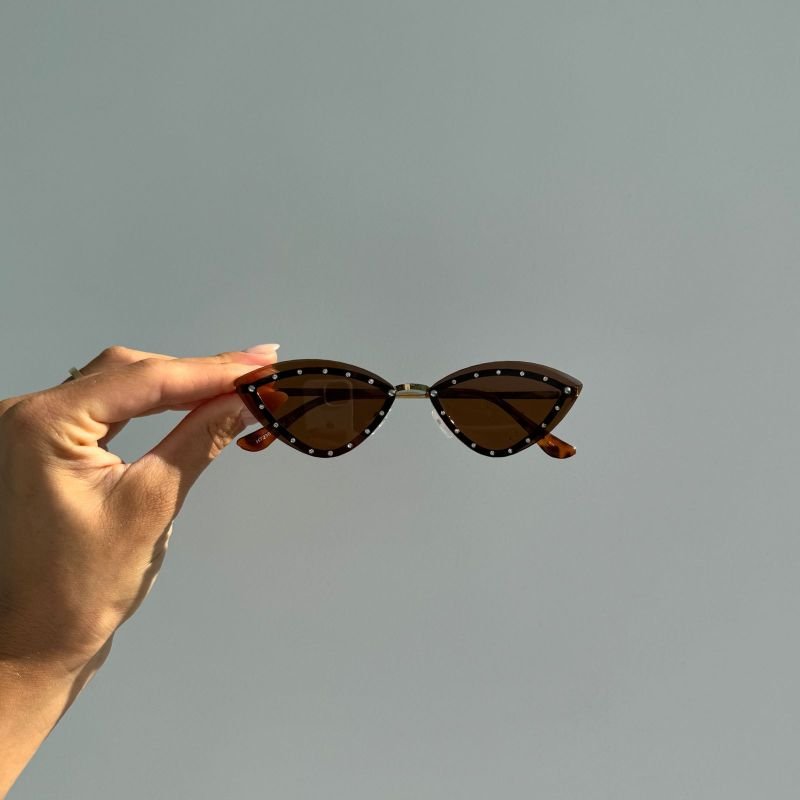 Óculos de sol gatinho Bianca - Marrom