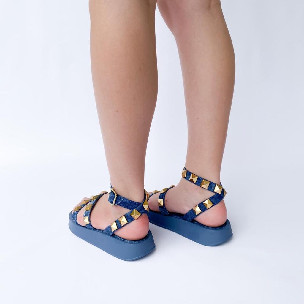 Sandália plataforma spike Abigail - Jeans