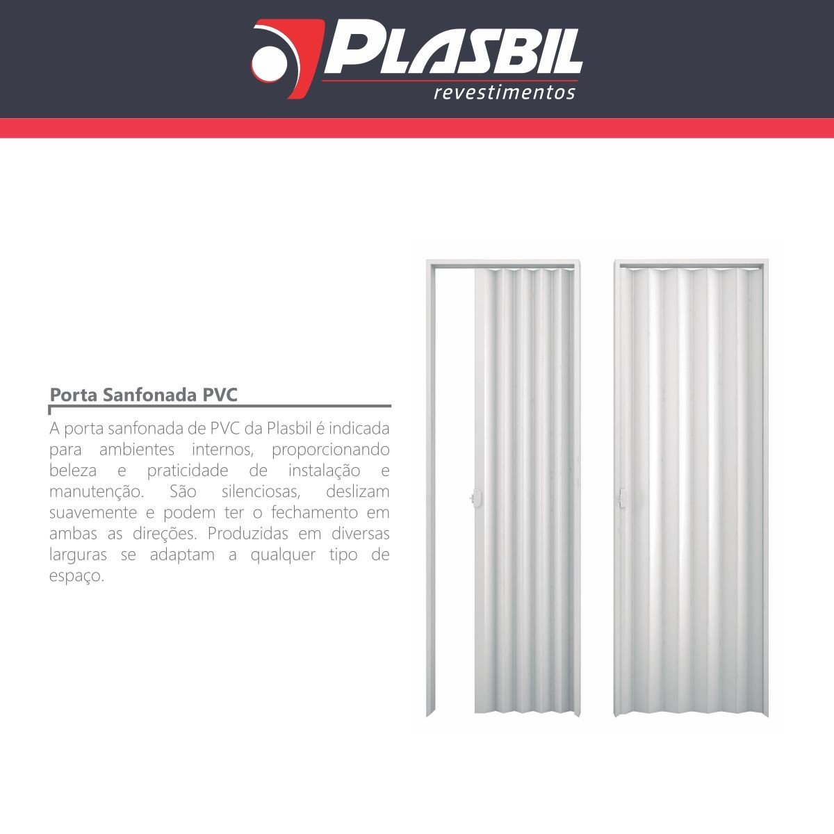 PORTA PVC PLASBIL 60CM - BRANCA