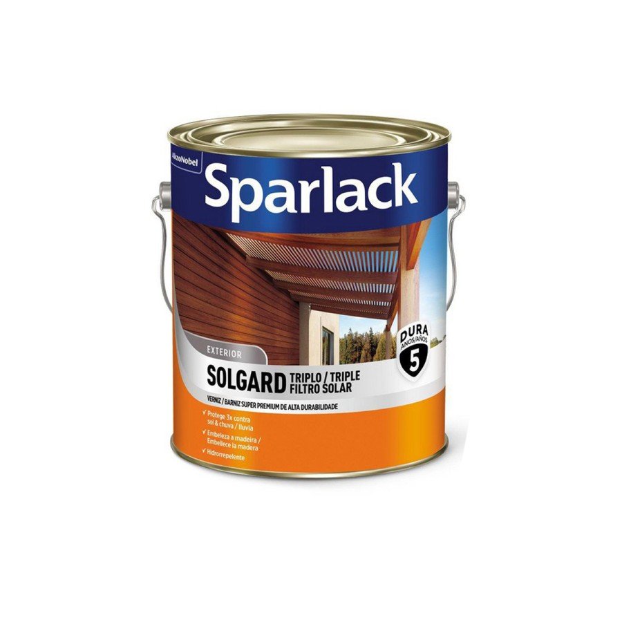 Verniz Sparlack Solgard Triplo Filtro Solar Brilhante-3,6Lt