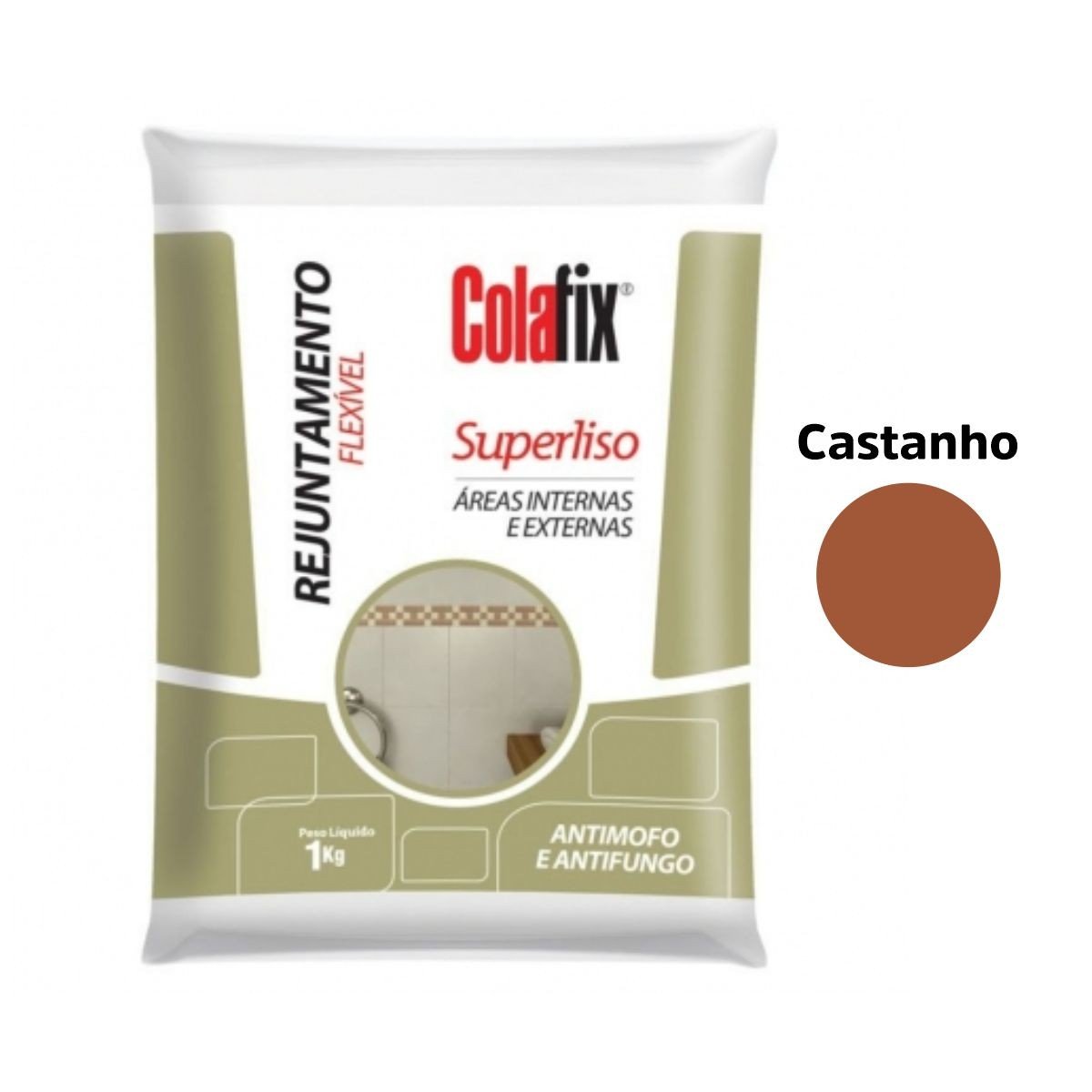 Rejunte Colafix Flexível 1Kg - Castanho