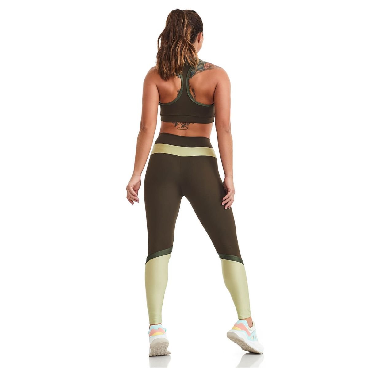 Simone Gauer  Praia e Fitness - Calça Legging Denim Cool Stripe