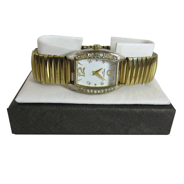 Expositor Vinil Marmorizado para bracelete/relógio 8x2x5 cm Requinte Vinil Marron - Vinil Marfin