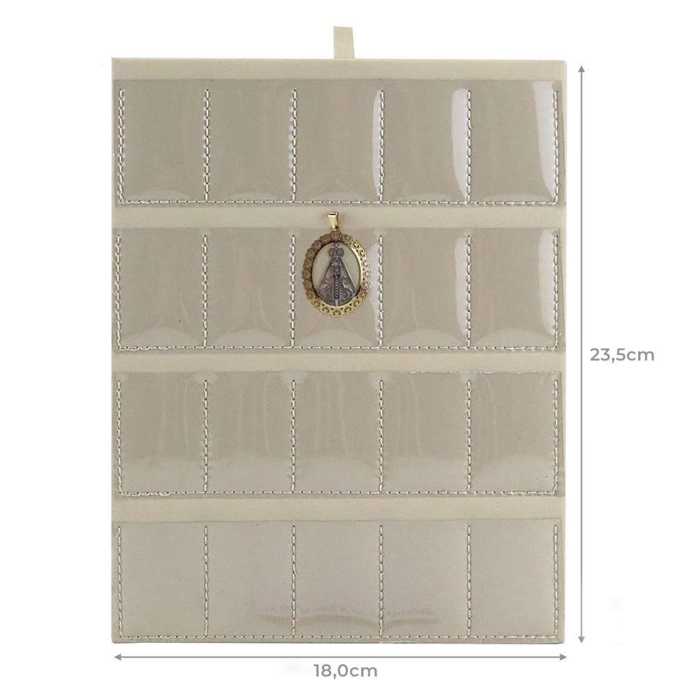 Placa Pequena 20 Envelopes 18x23,5 cm Requinte Vinil Marfim
