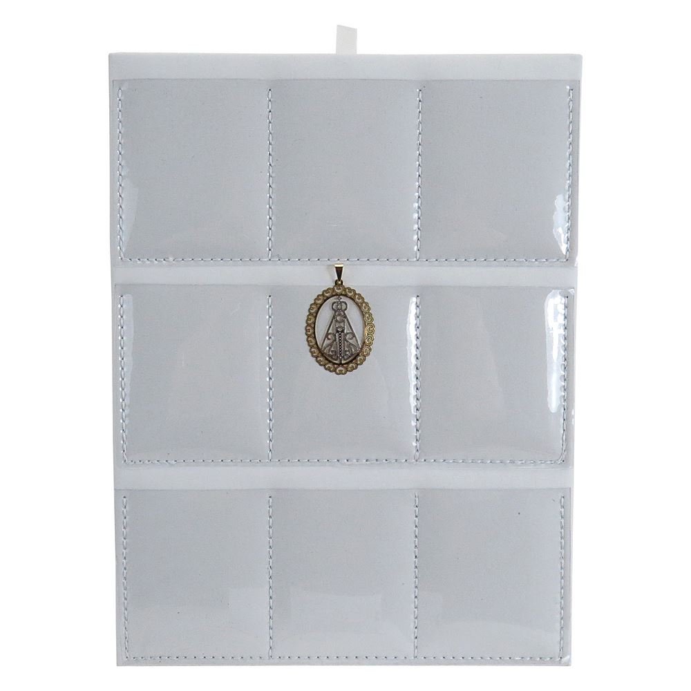 Placa Pequena 9 Envelopes 18x23,5 cm Requinte Vinil Branco