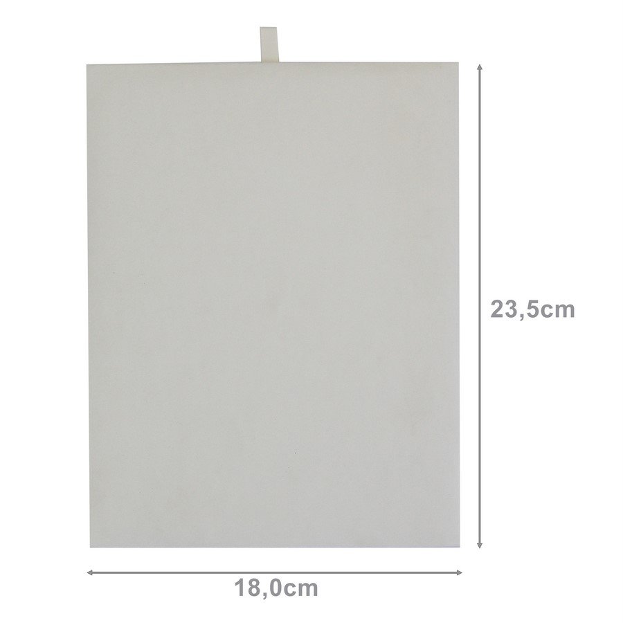 Placa Pequena Lisa 18x23,5 cm Requinte Vinil Branco