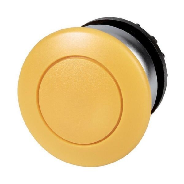 Botão Cogumelo Frontal Amarelo M22-DP-Y Eaton