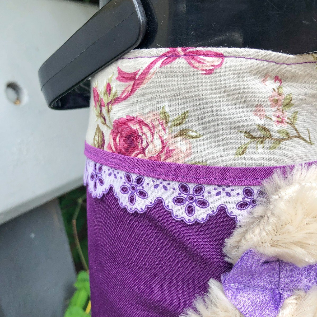 Capa para Térmica Termolar Cachorro Floral Roxo