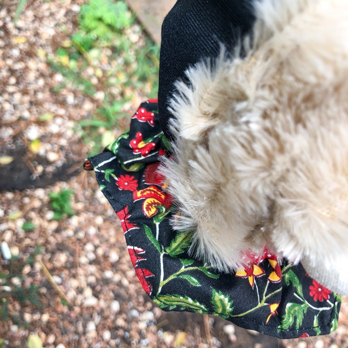 Kit de Capas para Térmica e Cuia Cachorro Floral Vermelho