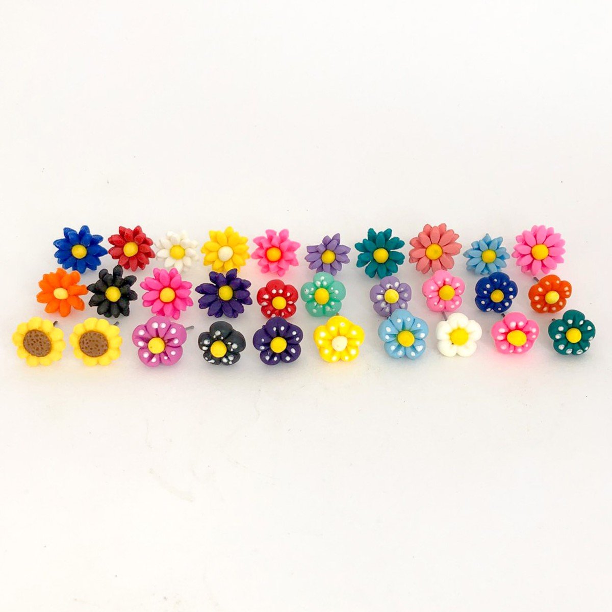 Kit de Mini Biscuit Flores, Margaridas e Girassóis com 30 unidades