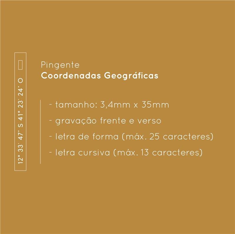 PINGENTE COORDENADAS GEOGRÁFICAS