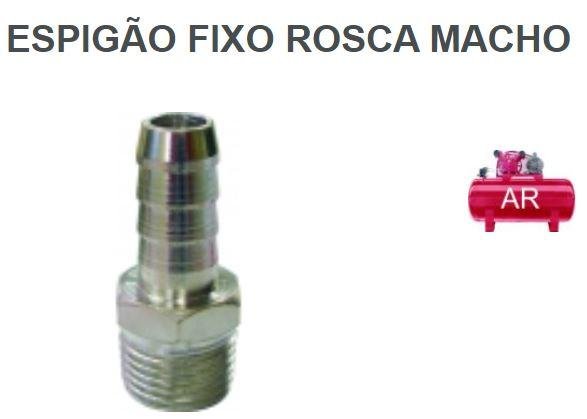 ESPIGAO MANGUEIRA 1/2X1/4 ROSCA MACHO RF (0218010180)