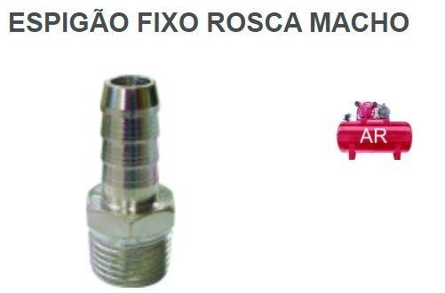 ESPIGAO MANGUEIRA 1/4X1/4 ROSCA MACHO RF (0218010020)