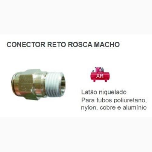 CONECTOR RETO TUBO 6MM ROSCA MACHO 1/4 RF (0230010025)